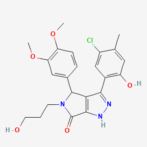 3-(5-chloro-2-hydroxy-4-methylphenyl)-4-(3,4-dimethoxyphenyl)-5-(3-hydroxypropyl)-4,5-dihydropyrrolo[3,4-c]pyrazol-6(2H)-one