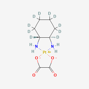 molecular formula C8H14N2O4Pt+2 B14096464 (1R,2R)-1,2,3,3,4,4,5,5,6,6-decadeuteriocyclohexane-1,2-diamine;oxalate;platinum(4+) 