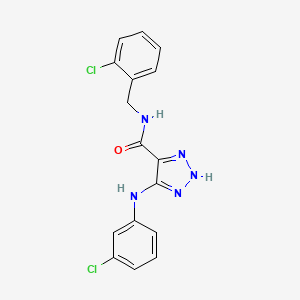 N-(2-chlorobenzyl)-5-((3-chlorophenyl)amino)-1H-1,2,3-triazole-4-carboxamide