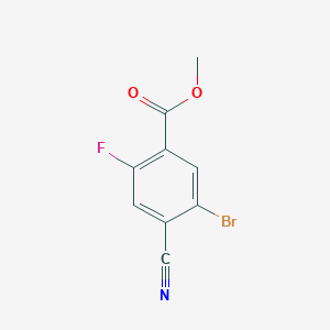 molecular formula C9H5BrFNO2 B1409649 Methyl 5-bromo-4-cyano-2-fluorobenzoate CAS No. 1805188-16-2