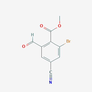 molecular formula C10H6BrNO3 B1409653 Methyl 2-bromo-4-cyano-6-formylbenzoate CAS No. 1805247-31-7
