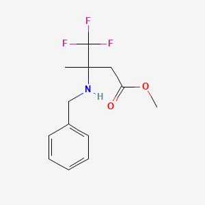 Methyl 3-(benzylamino)-4,4,4-trifluoro-3-methylbutanoate