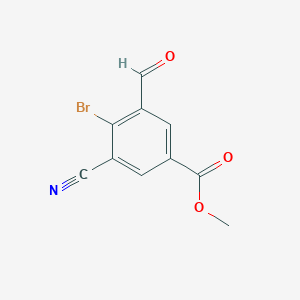 molecular formula C10H6BrNO3 B1409654 Methyl 4-bromo-3-cyano-5-formylbenzoate CAS No. 1807078-53-0