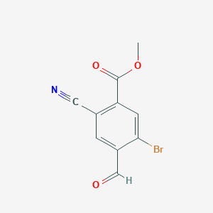 molecular formula C10H6BrNO3 B1409656 Methyl 5-bromo-2-cyano-4-formylbenzoate CAS No. 1806850-23-6