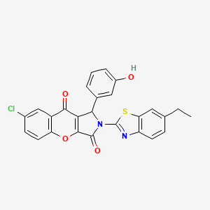 7-Chloro-2-(6-ethyl-1,3-benzothiazol-2-yl)-1-(3-hydroxyphenyl)-1,2-dihydrochromeno[2,3-c]pyrrole-3,9-dione