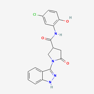 N-(5-chloro-2-hydroxyphenyl)-1-(2H-indazol-3-yl)-5-oxopyrrolidine-3-carboxamide