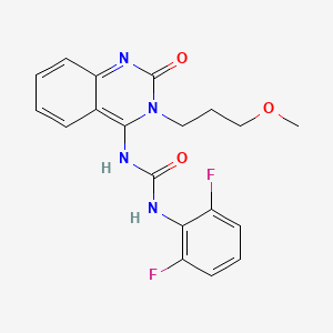 molecular formula C19H18F2N4O3 B14096587 (E)-1-(2,6-difluorophenyl)-3-(3-(3-methoxypropyl)-2-oxo-2,3-dihydroquinazolin-4(1H)-ylidene)urea 