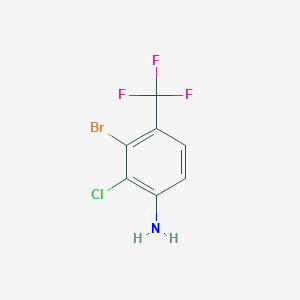 molecular formula C7H4BrClF3N B1409659 3-溴-2-氯-4-(三氟甲基)苯胺 CAS No. 1805519-21-4