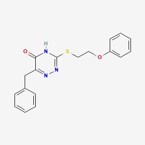 6-Benzyl-3-[(2-phenoxyethyl)sulfanyl]-1,2,4-triazin-5-ol