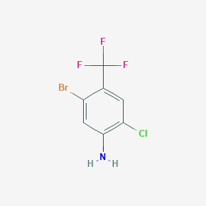 molecular formula C7H4BrClF3N B1409661 5-Bromo-2-chloro-4-(trifluoromethyl)aniline CAS No. 1807043-08-8