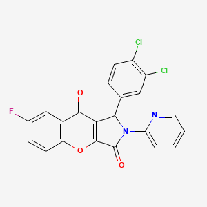 1-(3,4-Dichlorophenyl)-7-fluoro-2-(pyridin-2-yl)-1,2-dihydrochromeno[2,3-c]pyrrole-3,9-dione