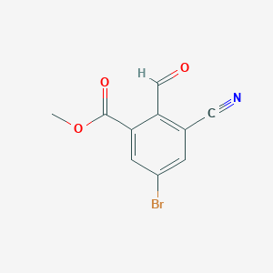 Methyl 5-bromo-3-cyano-2-formylbenzoate