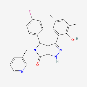 4-(4-fluorophenyl)-3-(2-hydroxy-3,5-dimethylphenyl)-5-(pyridin-3-ylmethyl)-4,5-dihydropyrrolo[3,4-c]pyrazol-6(2H)-one