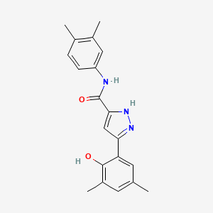 molecular formula C20H21N3O2 B14096745 N-(3,4-dimethylphenyl)-5-(2-hydroxy-3,5-dimethylphenyl)-1H-pyrazole-3-carboxamide 