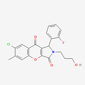 7-Chloro-1-(2-fluorophenyl)-2-(3-hydroxypropyl)-6-methyl-1,2-dihydrochromeno[2,3-c]pyrrole-3,9-dione