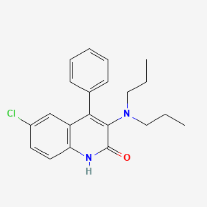 6-chloro-3-(dipropylamino)-4-phenylquinolin-2(1H)-one