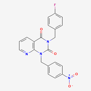 3-[(4-fluorophenyl)methyl]-1-[(4-nitrophenyl)methyl]-1H,2H,3H,4H-pyrido[2,3-d]pyrimidine-2,4-dione