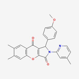 1-(4-Methoxyphenyl)-6,7-dimethyl-2-(4-methylpyridin-2-yl)-1,2-dihydrochromeno[2,3-c]pyrrole-3,9-dione