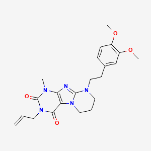 9-[2-(3,4-dimethoxyphenyl)ethyl]-1-methyl-3-(prop-2-en-1-yl)-6,7,8,9-tetrahydropyrimido[2,1-f]purine-2,4(1H,3H)-dione