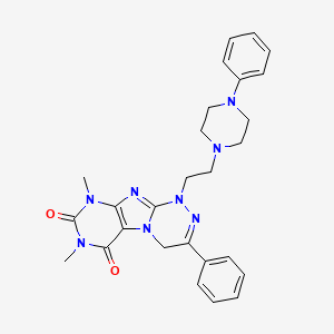 7,9-dimethyl-3-phenyl-1-[2-(4-phenylpiperazin-1-yl)ethyl]-1,4-dihydro[1,2,4]triazino[3,4-f]purine-6,8(7H,9H)-dione