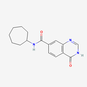 molecular formula C16H19N3O2 B14096859 N-cycloheptyl-4-hydroxyquinazoline-7-carboxamide 