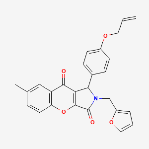 2-(Furan-2-ylmethyl)-7-methyl-1-[4-(prop-2-en-1-yloxy)phenyl]-1,2-dihydrochromeno[2,3-c]pyrrole-3,9-dione