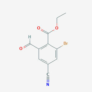 molecular formula C11H8BrNO3 B1409689 Ethyl 2-bromo-4-cyano-6-formylbenzoate CAS No. 1805104-42-0