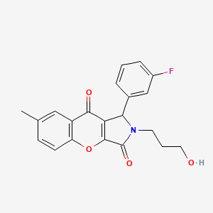 1-(3-Fluorophenyl)-2-(3-hydroxypropyl)-7-methyl-1,2-dihydrochromeno[2,3-c]pyrrole-3,9-dione