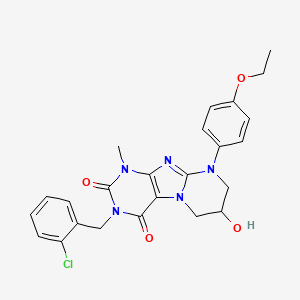 3-(2-chlorobenzyl)-9-(4-ethoxyphenyl)-7-hydroxy-1-methyl-6,7,8,9-tetrahydropyrimido[2,1-f]purine-2,4(1H,3H)-dione