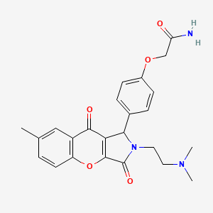 2-(4-{2-[2-(Dimethylamino)ethyl]-7-methyl-3,9-dioxo-1,2,3,9-tetrahydrochromeno[2,3-c]pyrrol-1-yl}phenoxy)acetamide