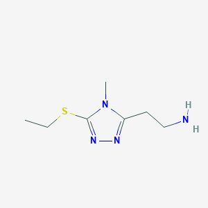 2-(5-(Ethylthio)-4-methyl-4H-1,2,4-triazol-3-yl)ethan-1-amine