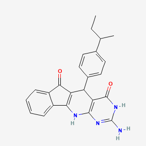 6-amino-2-(4-butan-2-ylphenyl)-5,7,9-triazatetracyclo[8.7.0.03,8.011,16]heptadeca-1(10),3(8),6,11,13,15-hexaene-4,17-dione