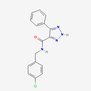 N-(4-chlorobenzyl)-4-phenyl-1H-1,2,3-triazole-5-carboxamide