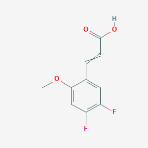 molecular formula C10H8F2O3 B14096979 (E)-3-(4,5-Difluoro-2-methoxyphenyl)acrylic acid 