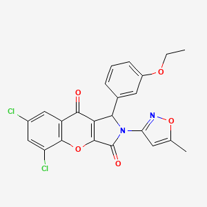 5,7-Dichloro-1-(3-ethoxyphenyl)-2-(5-methyl-1,2-oxazol-3-yl)-1,2-dihydrochromeno[2,3-c]pyrrole-3,9-dione