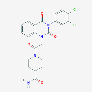 1-{[3-(3,4-dichlorophenyl)-2,4-dioxo-3,4-dihydroquinazolin-1(2H)-yl]acetyl}piperidine-4-carboxamide