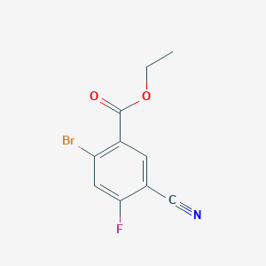 molecular formula C10H7BrFNO2 B1409708 Ethyl 2-bromo-5-cyano-4-fluorobenzoate CAS No. 1807214-97-6