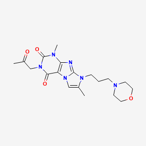 1,7-dimethyl-8-[3-(morpholin-4-yl)propyl]-3-(2-oxopropyl)-1H-imidazo[2,1-f]purine-2,4(3H,8H)-dione