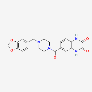 6-{[4-(1,3-Benzodioxol-5-ylmethyl)piperazin-1-yl]carbonyl}-1,4-dihydroquinoxaline-2,3-dione