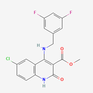 Methyl 6-chloro-4-((3,5-difluorobenzyl)amino)-2-oxo-1,2-dihydroquinoline-3-carboxylate