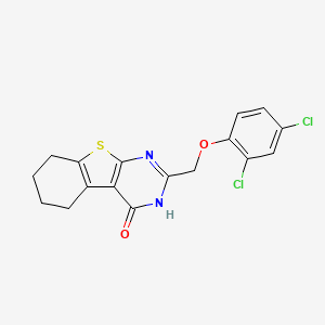 molecular formula C17H14Cl2N2O2S B14097115 2-[(2,4-dichlorophenoxy)methyl]-5,6,7,8-tetrahydro[1]benzothieno[2,3-d]pyrimidin-4(3H)-one 