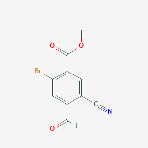 molecular formula C10H6BrNO3 B1409713 Methyl 2-bromo-5-cyano-4-formylbenzoate CAS No. 1804381-26-7