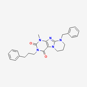 9-benzyl-1-methyl-3-(3-phenylpropyl)-6,7,8,9-tetrahydropyrimido[2,1-f]purine-2,4(1H,3H)-dione