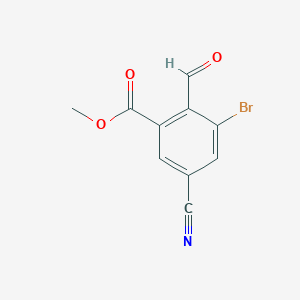 Methyl 3-bromo-5-cyano-2-formylbenzoate