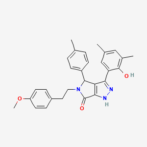 3-(2-hydroxy-3,5-dimethylphenyl)-5-[2-(4-methoxyphenyl)ethyl]-4-(4-methylphenyl)-4,5-dihydropyrrolo[3,4-c]pyrazol-6(2H)-one