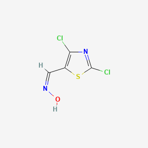 molecular formula C4H2Cl2N2OS B14097157 2,4-Dichloro-1,3-thiazole-5-carboxaldehyde oxime 