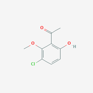 molecular formula C9H9ClO3 B14097169 1-(3-Chloro-6-hydroxy-2-methoxyphenyl)ethanone 