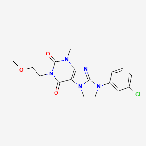 8-(3-chlorophenyl)-3-(2-methoxyethyl)-1-methyl-7,8-dihydro-1H-imidazo[2,1-f]purine-2,4(3H,6H)-dione