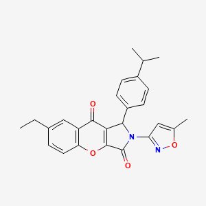 7-Ethyl-2-(5-methyl-1,2-oxazol-3-yl)-1-[4-(propan-2-yl)phenyl]-1,2-dihydrochromeno[2,3-c]pyrrole-3,9-dione