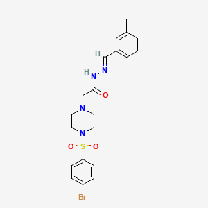 2-{4-[(4-bromophenyl)sulfonyl]piperazin-1-yl}-N'-[(E)-(3-methylphenyl)methylidene]acetohydrazide